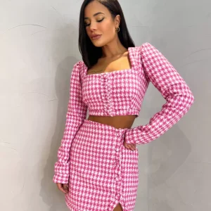 Jaqueta Cropped Decote Quadrado